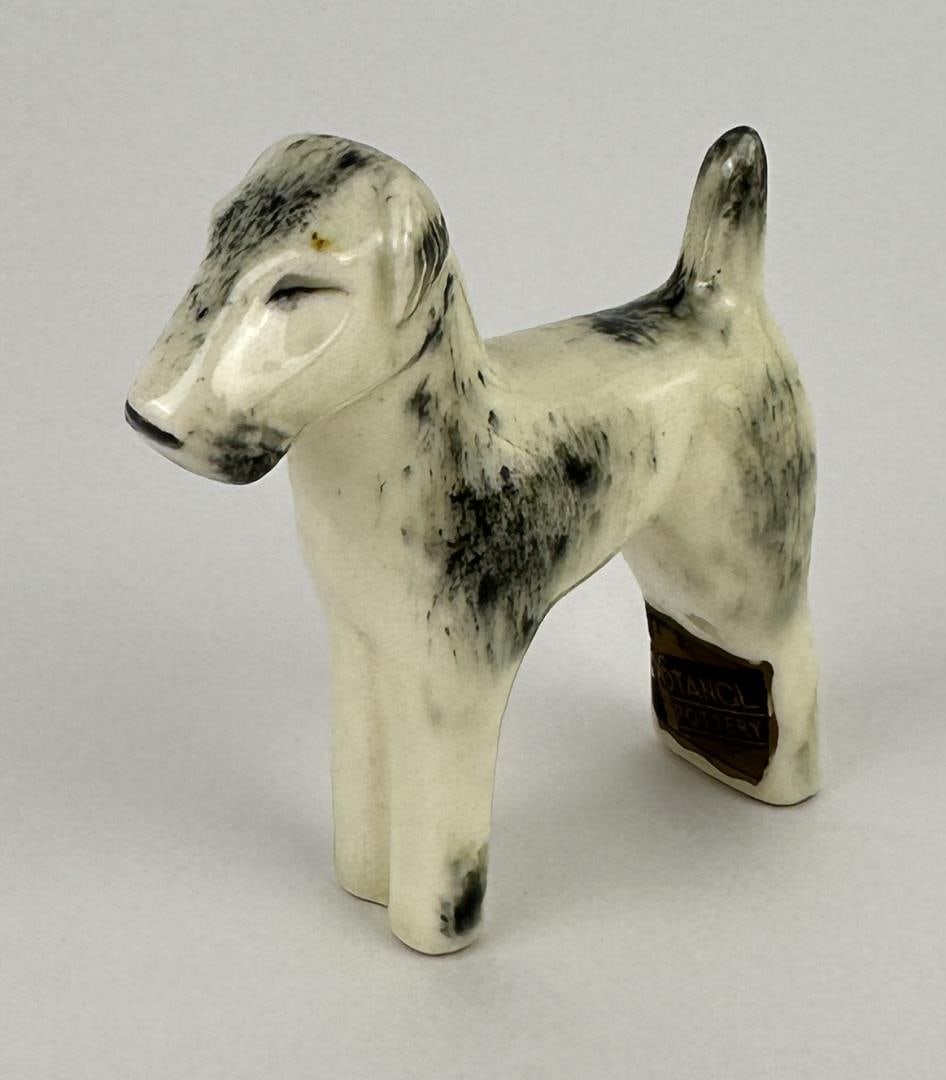 Stangl Pottery Terrier Dog Figurine: 3 1/4" tall by 3" long by 1" wide