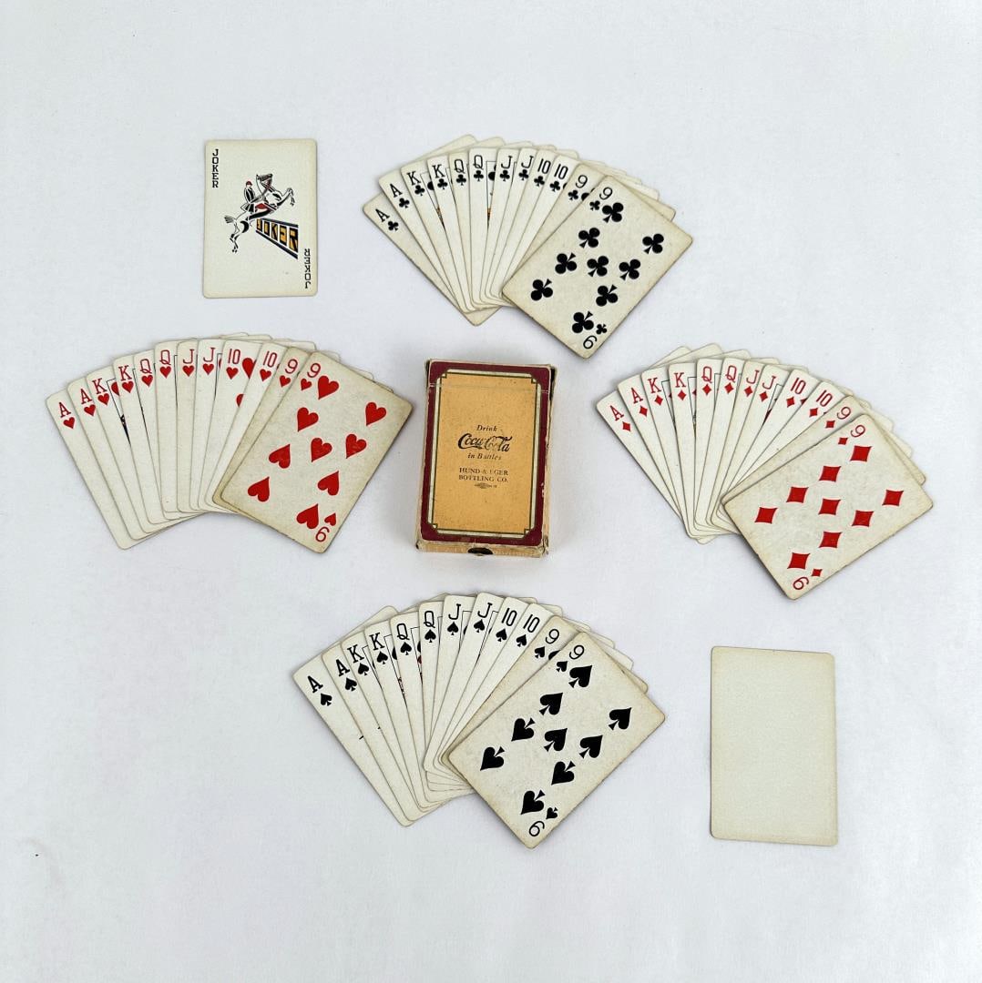 1939 Coca Cola Hund & Eger Playing Cards: Pinochle deck. Complete.