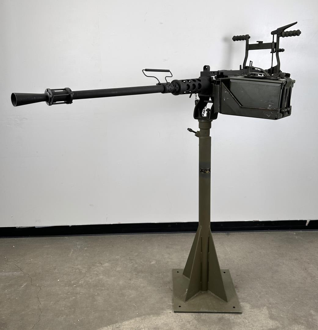 Inert WW2 Browning M2 Gas Display Gun M31C: Inert as per ATF Guidelines. Cannot be made to function. Non Gun Dummy receiver. Has been converted to a gas gun as shown. Ideal for reenactments and museum displays. US Sales only. A bid from any of