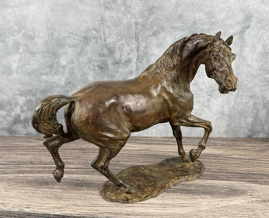 Harry Andrew Jackson Bronze Horse: 12" long, 10 7/8" tall, 7 1/8" wide. Provenance: Harry Andrew Jackson Estate. Harry Andrew Jackson (1924 - 2011) was active/lived in Wyoming, Illinois. Harry Jackson is known for Sculpture-western fig