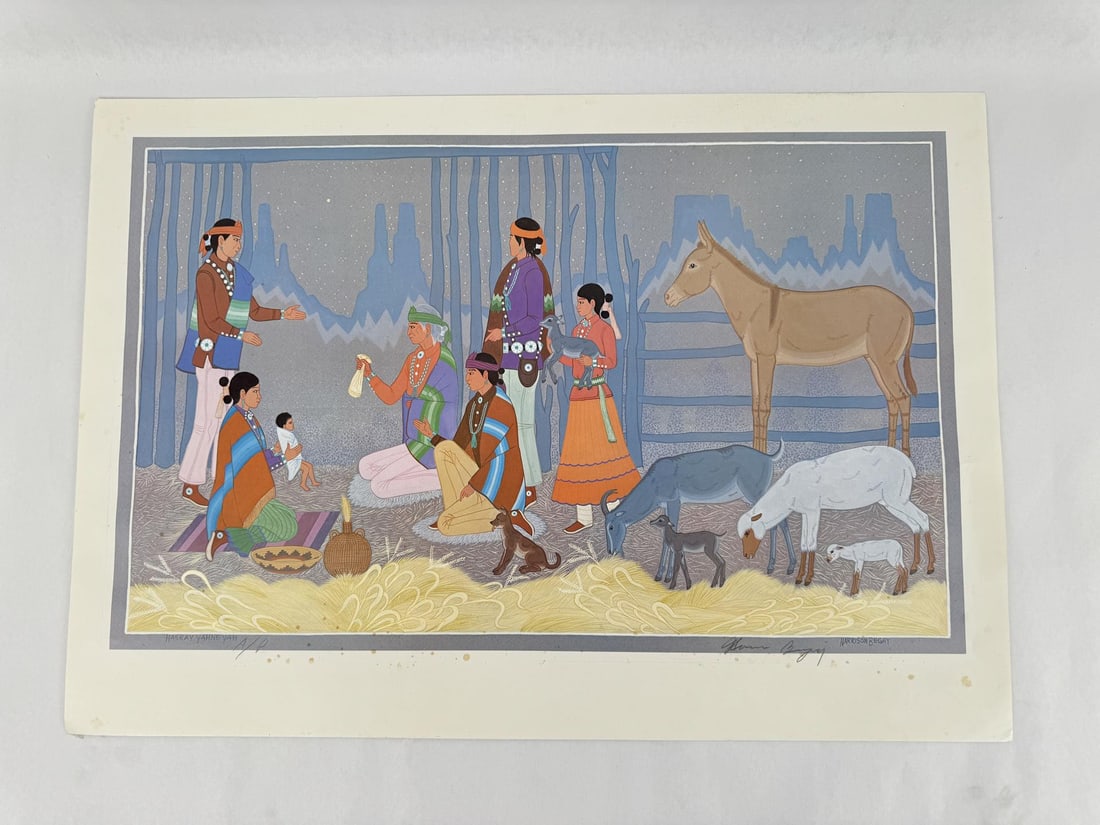 Harrison Begay Signed Print: 19 3/4" by 28".
