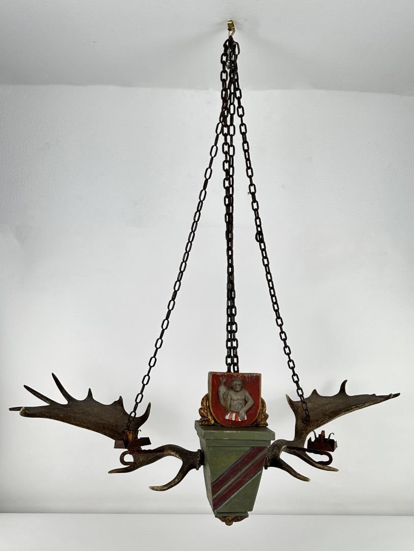 Black Forest Lusterweibchen German Chandelier: 40 1/2" by 20".