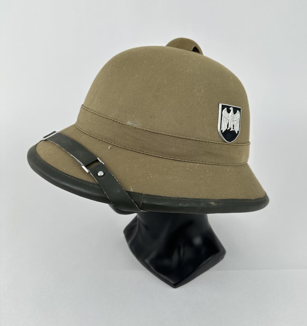 WW2 German Army Afrika Corps Pith Helmet: Post war manufacture.