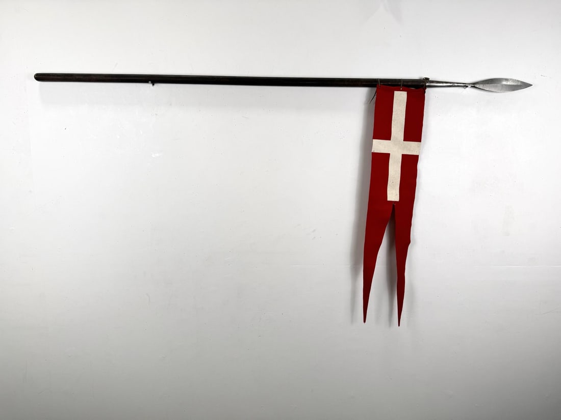 Medieval Templar Spear: 76" long.