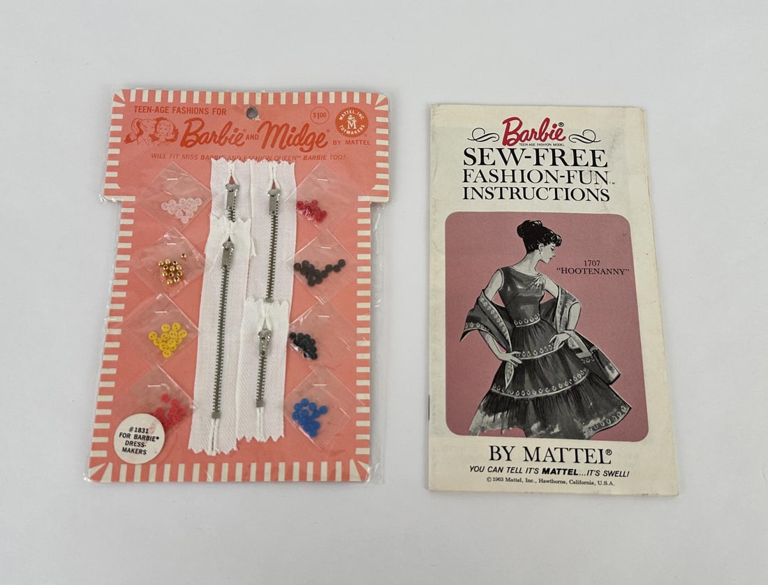 Barbie And Midge Doll Sewing Items: 2 pieces.