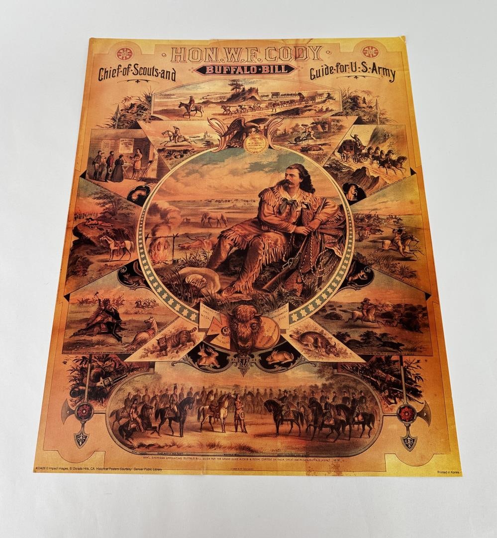 Buffalo Bill Cody Poster: Reproduction. 16" by 20".