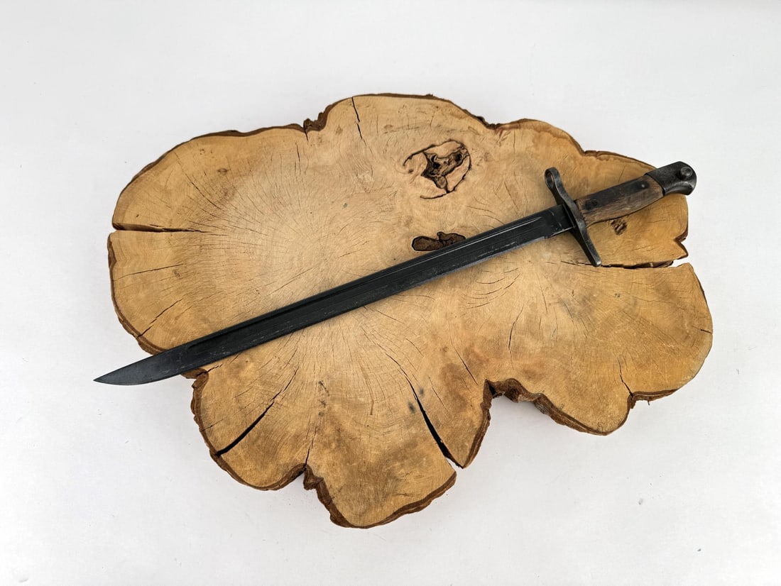 WW2 Japanese Arisaka Rifle Bayonet: Howa Jyuko under Nagoya. No scabbard.