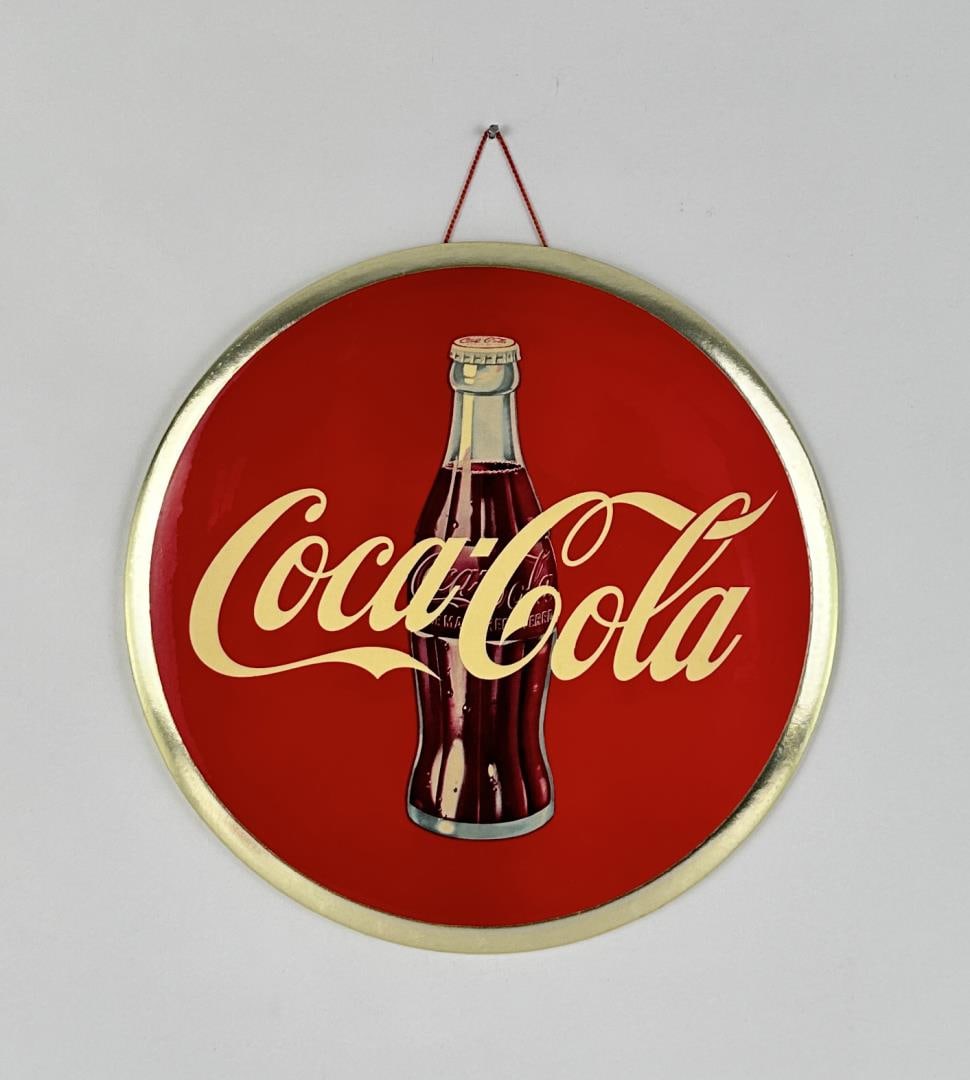 9" Coca Cola Celluloid Button Sign (1 of 3)