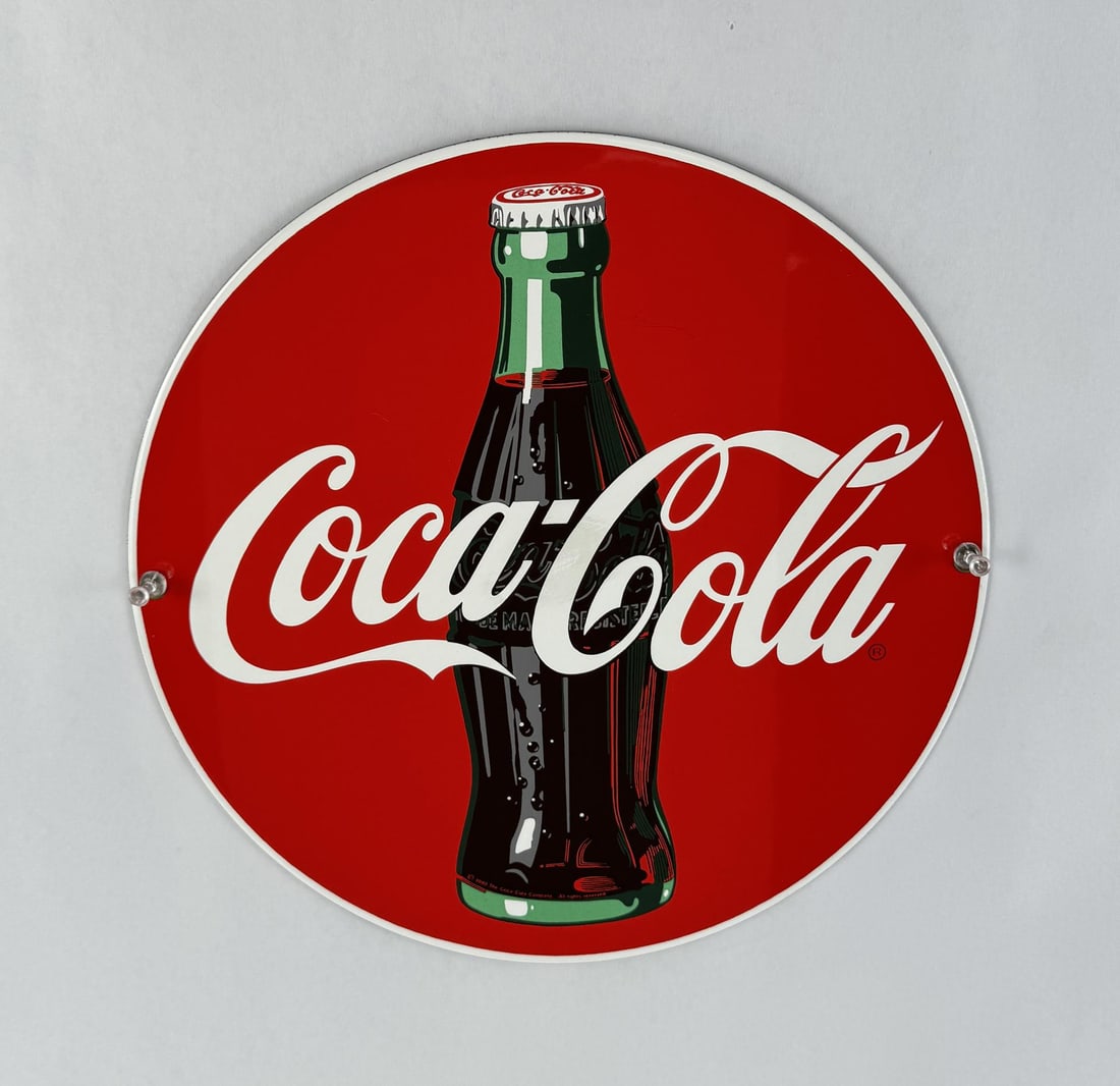 1990 Coca Cola Porcelain Sign Andy Rooney (1 of 4)