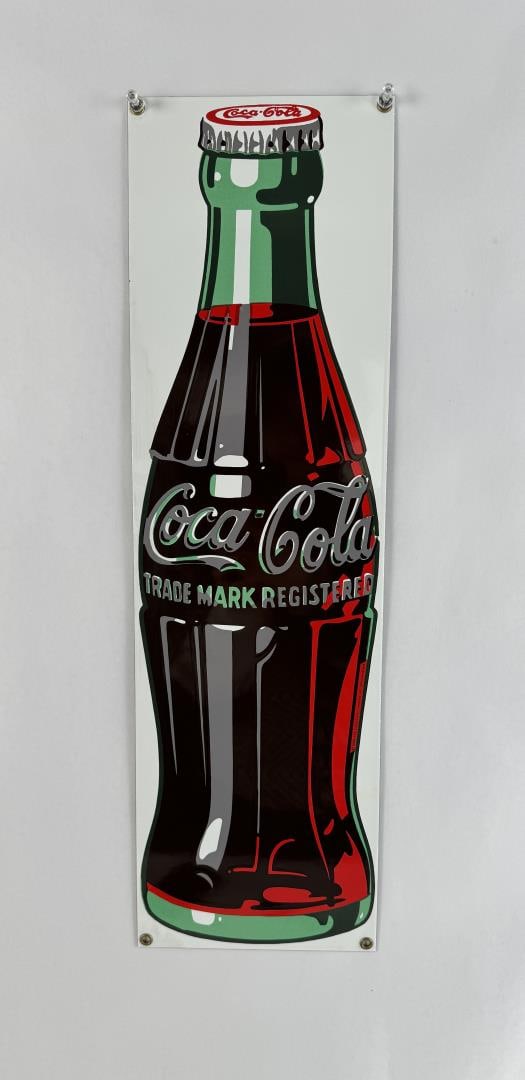 1990 Coca Cola Porcelain Sign Andy Rooney (1 of 3)