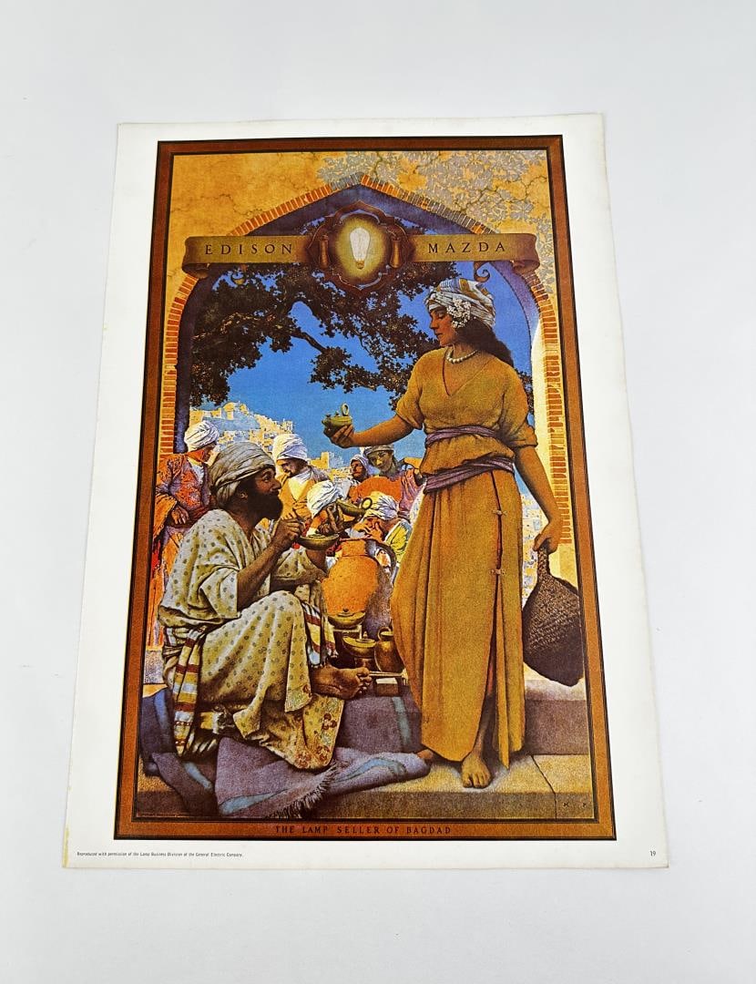 Maxfield Parrish Edison Mazda Calendar Top (1 of 6)