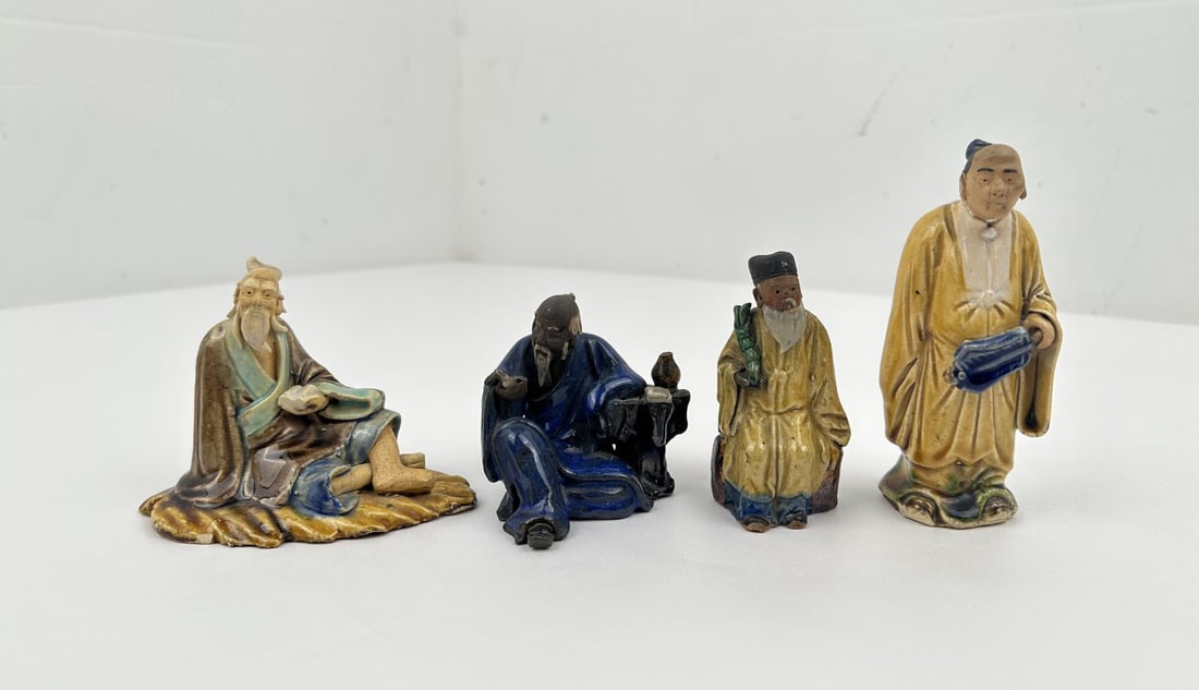 Chinese Pottery Mudmen Figurines (1 of 7)