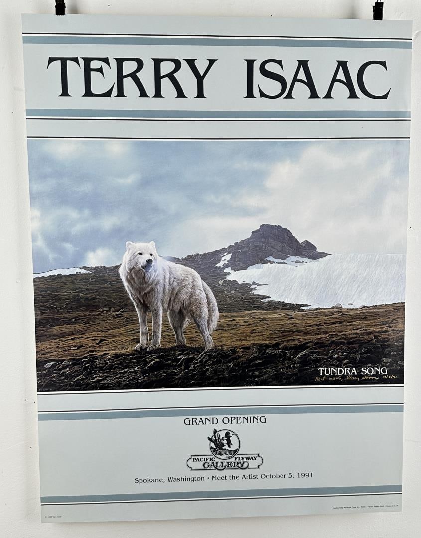 Terry Isaac Tundra Song Gallery Poster: 24" by 18". Artist signed.