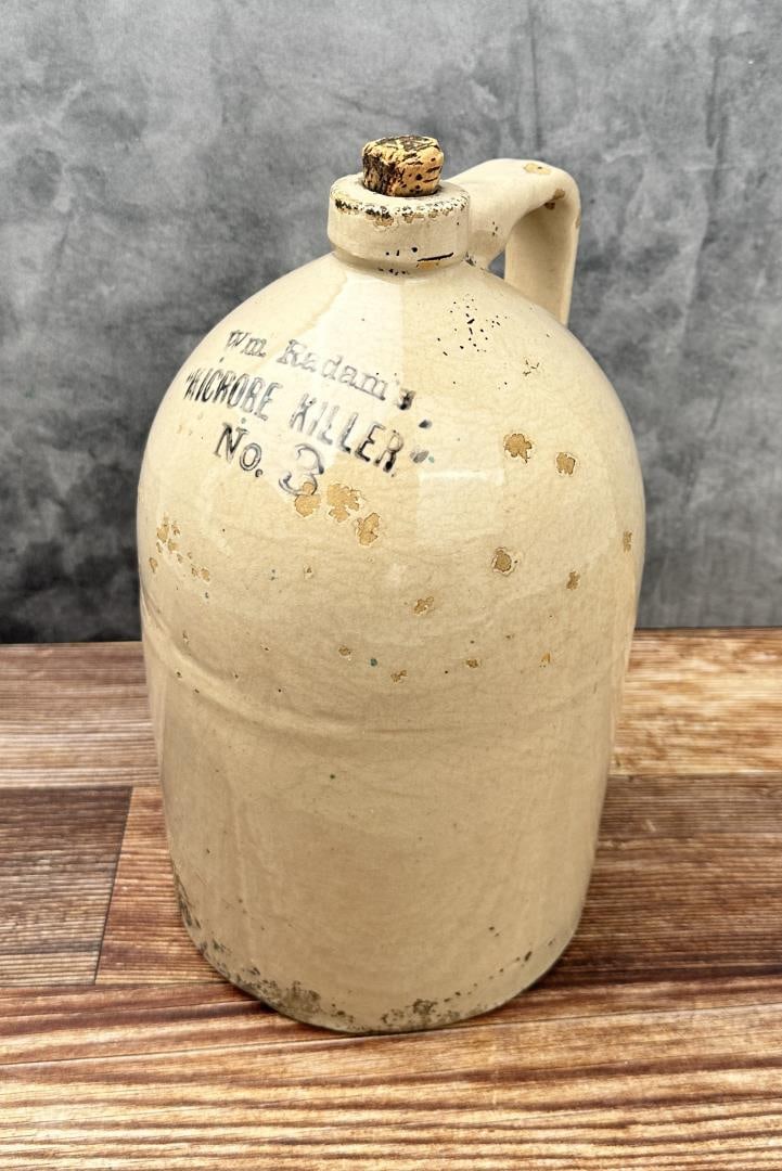 Radam's Microbe Killer Number 3 Crock Jug: Nice example
