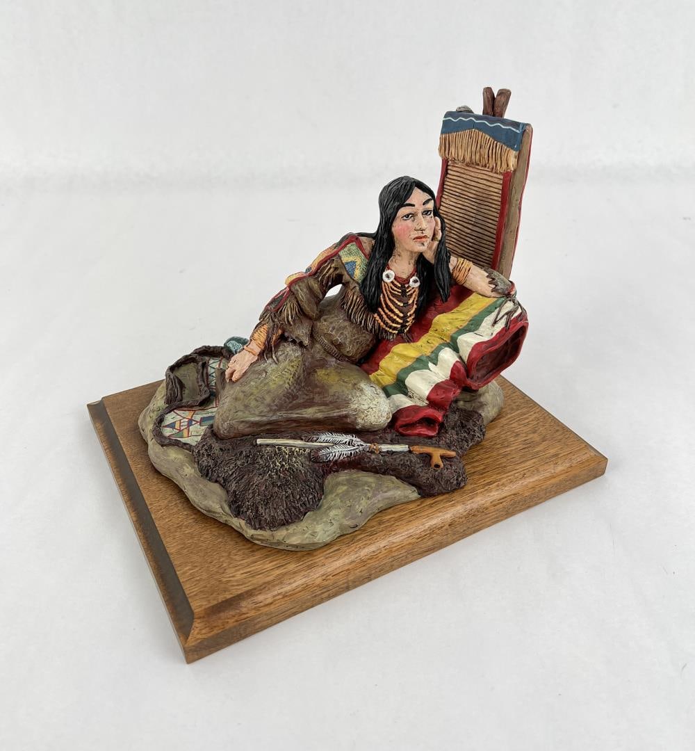 Bill Ohrmann Artist Series CM Russell Sculpture: 7 1/2" tall. Base is 10" by 8".