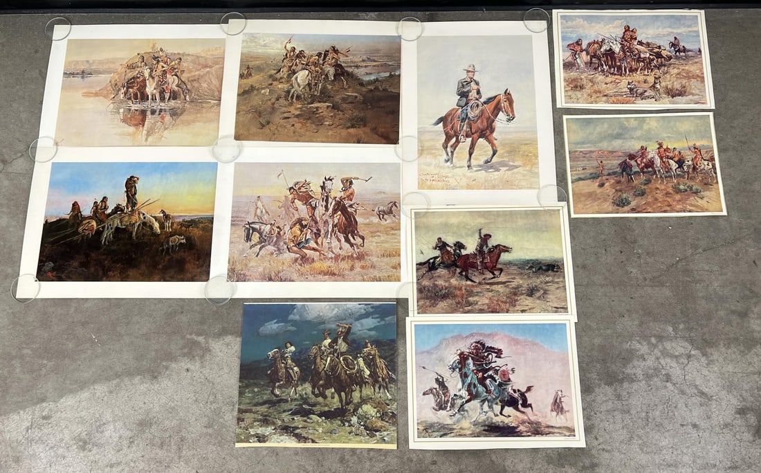 Collection Of Charles M Russell Western Prints (1 of 14)