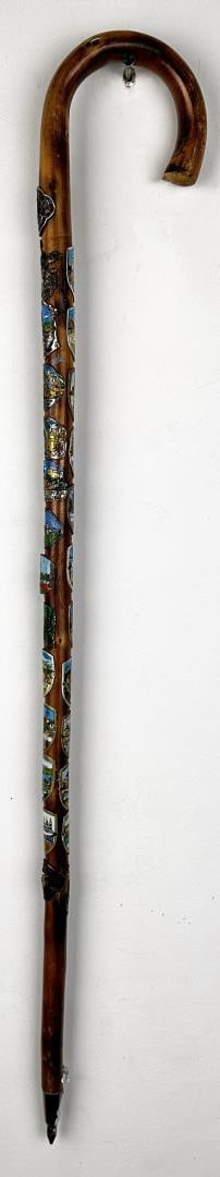 Antique German Hiking Stick Cane With Badges (1 of 9)