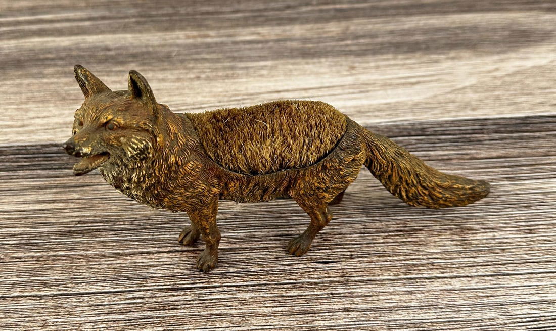 Austrian Cold Painted Fox Pin Cushion (1 of 5)