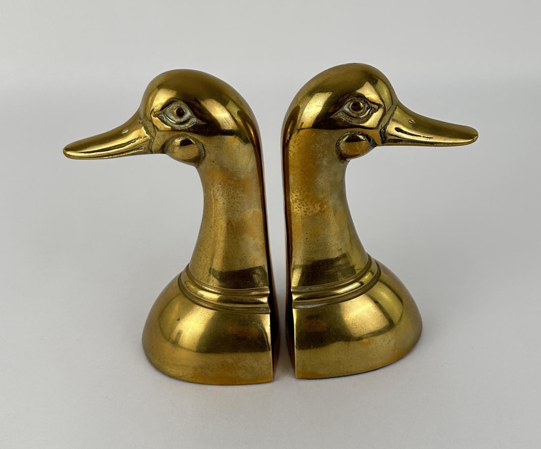 Brass Duck Bookends (1 of 5)