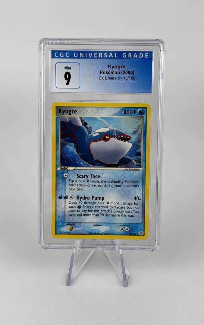 Kyogre Pokemon EX Emerald 15/106 CGC Mint 9 (1 of 3)