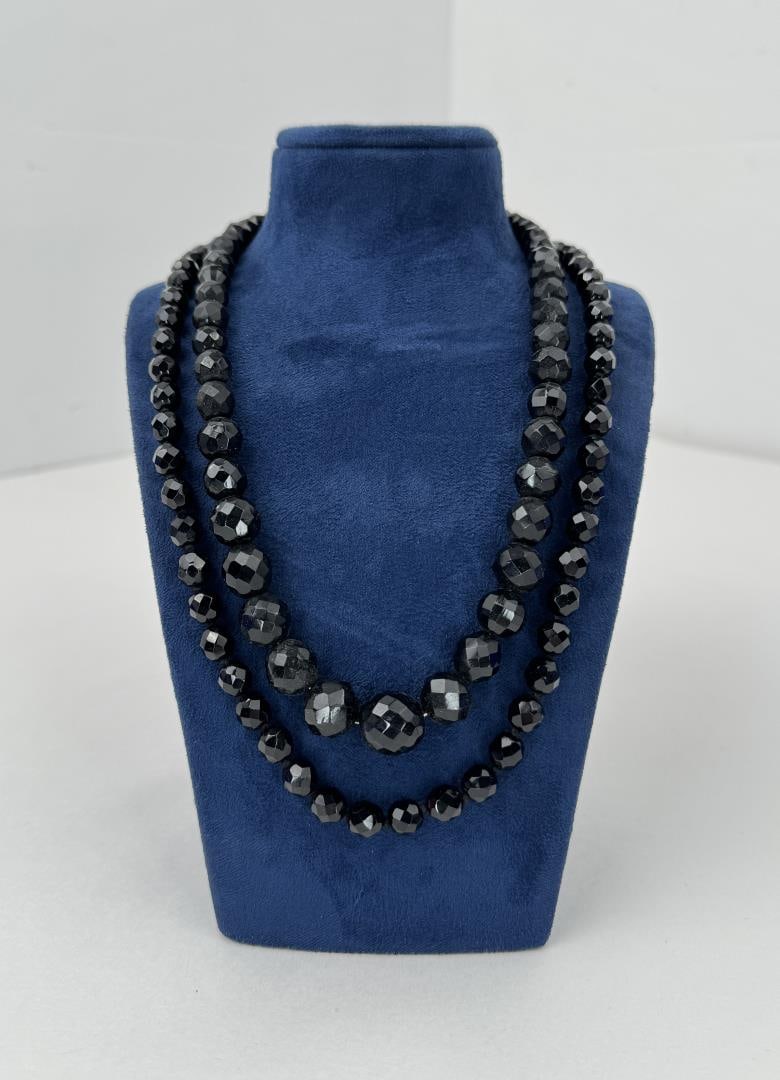 Victorian Faceted Glass Mourning Necklaces (1 of 5)