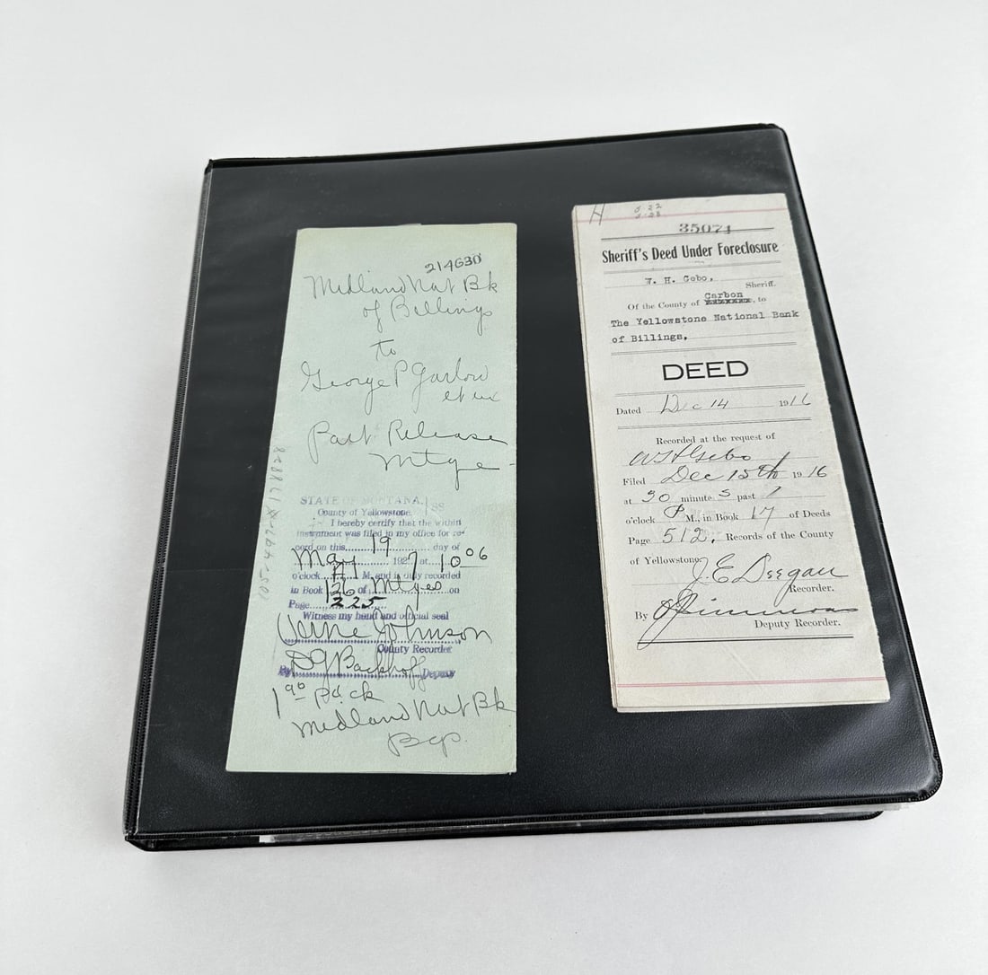 Binder of Antique Montana Paper Ephemera: Very nice grouping. 53 total pieces.