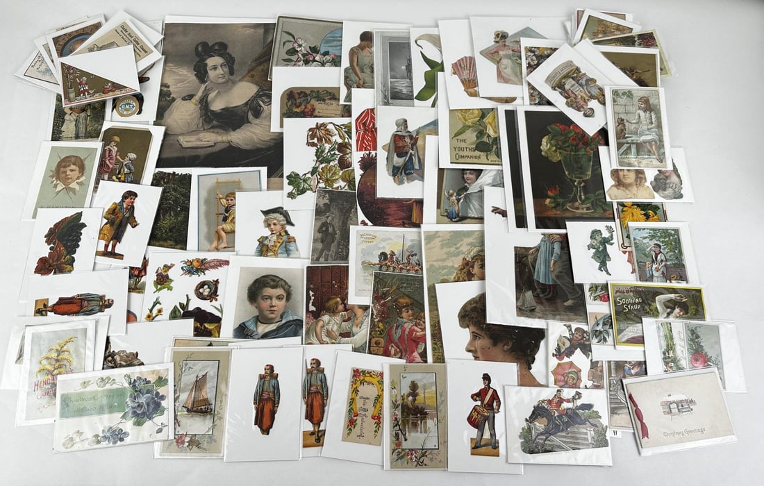 Collection Of Antique Scrapbook Die Cuts & Cards (1 of 6)