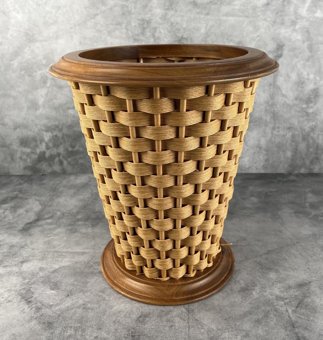Berea College Kentucky Woodcraft Waste Basket (1 of 8)