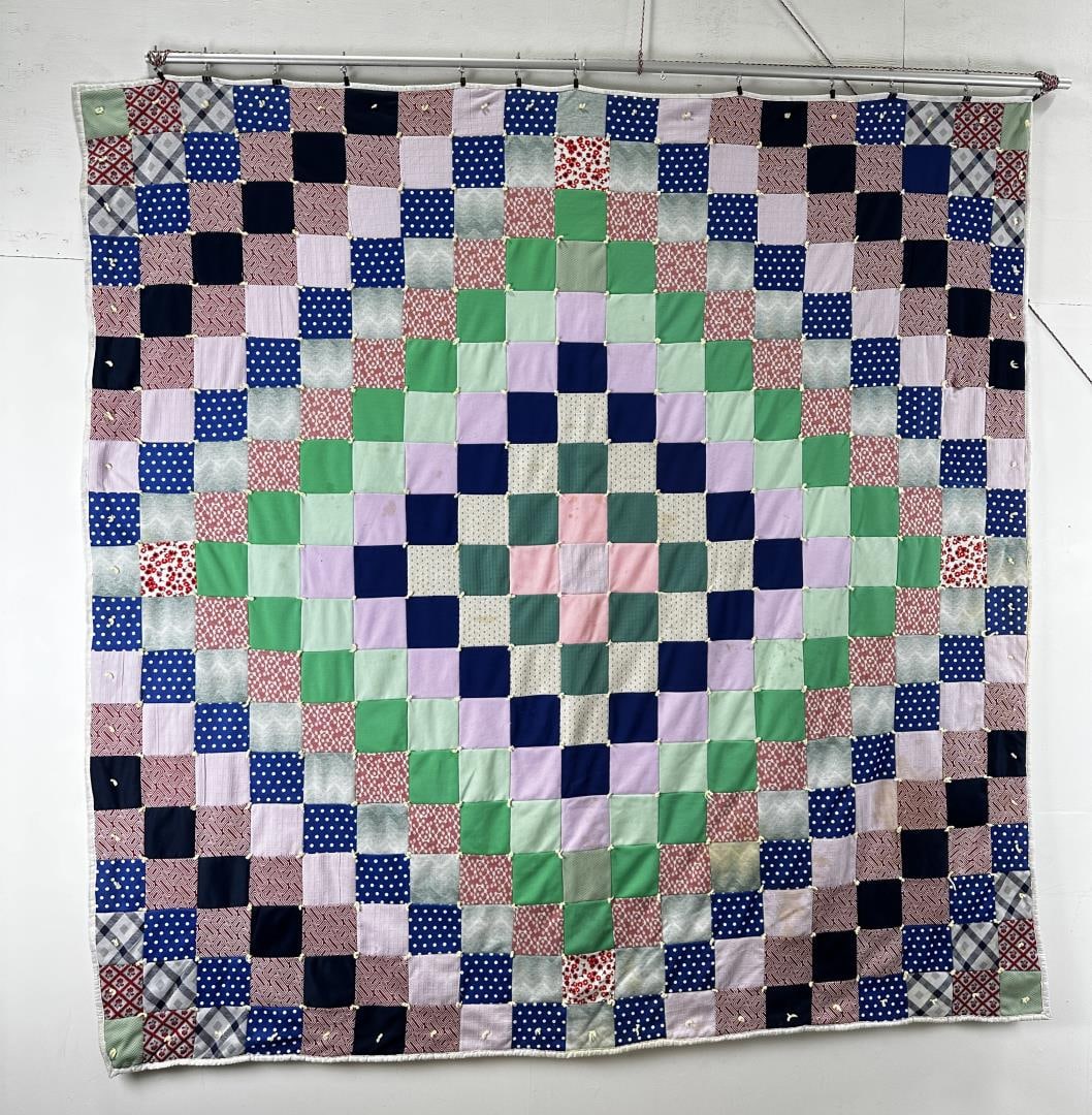 Hand Stitched Around The World Patchwork Quilt (1 of 9)