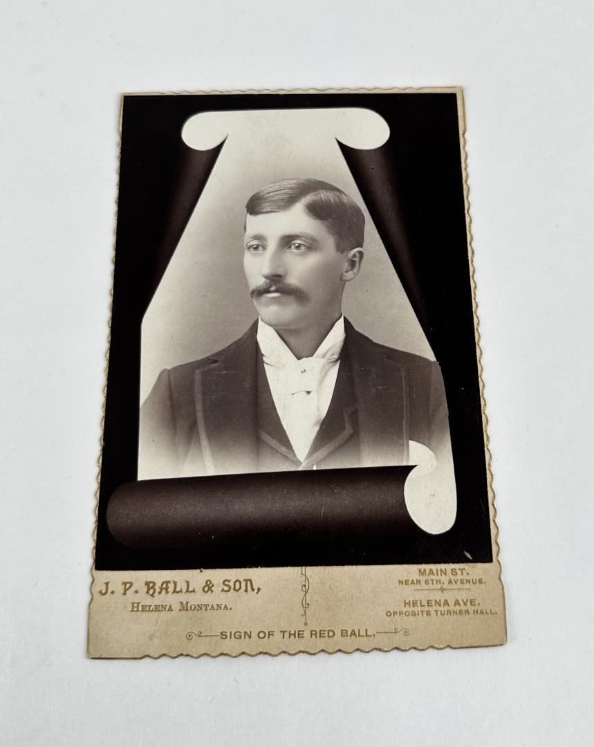 J.P. Ball Montana Black Photographer Cabinet Photo: 6 1/2" by 4 1/4" James Presley Ball, Sr. (1825 ? May 4, 1904) was a prominent African-American photographer, abolitionist, and businessman.