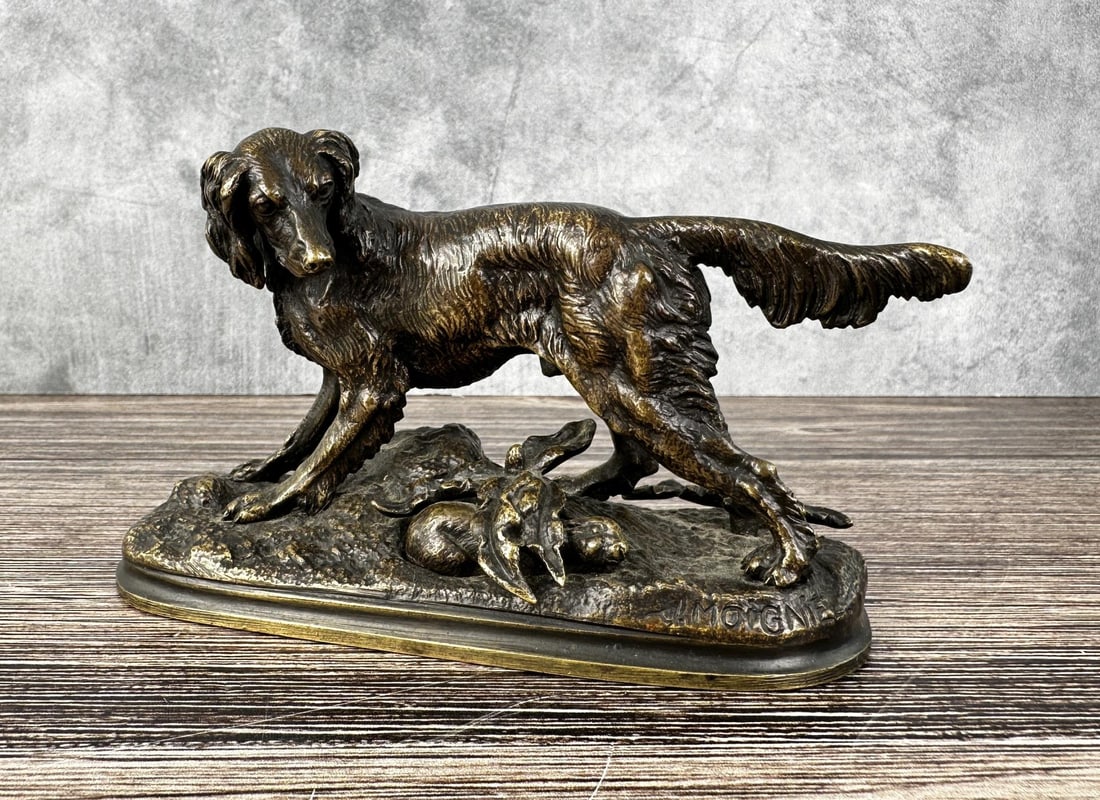 Jules Moigniez Setter with Hare Dog Bronze (1 of 10)