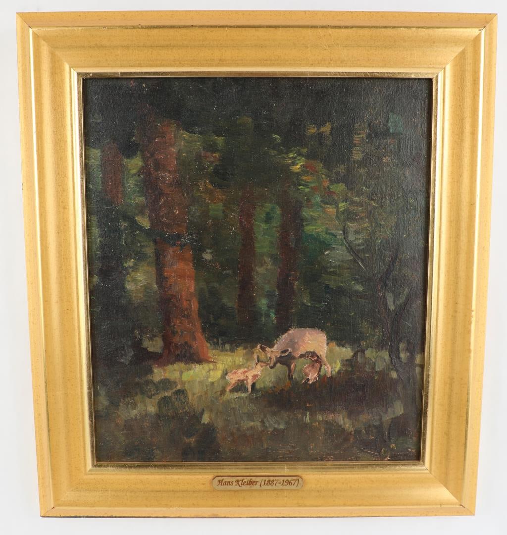 Hans Kleiber Wyoming Oil on Board Painting (1 of 4)