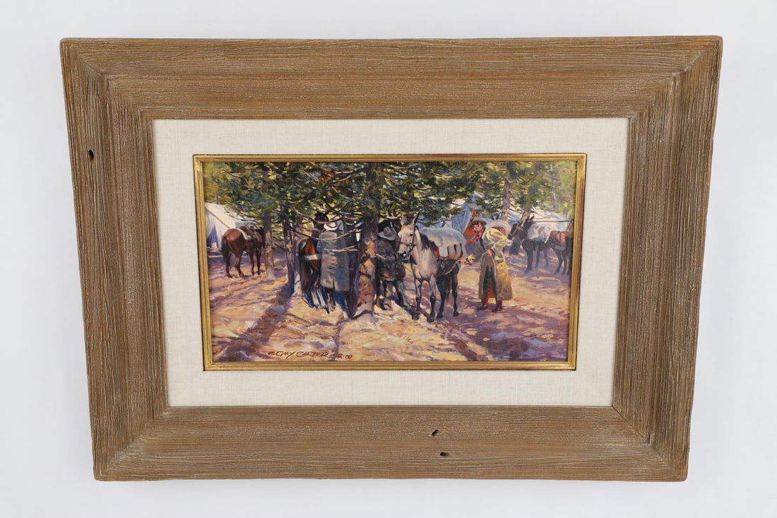 Gary Carter Montana Cowboy Oil Painting (1 of 4)