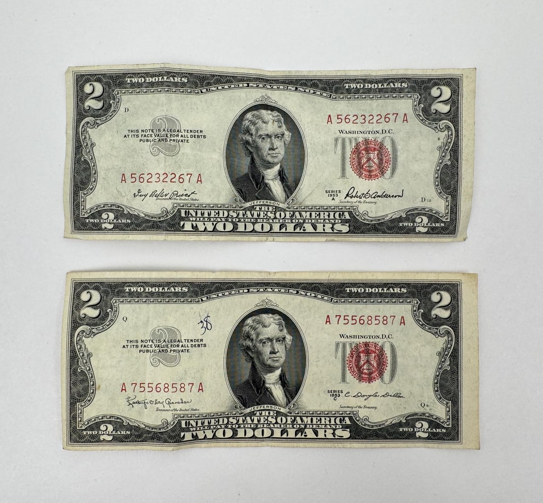 1952 $2 Red Seal Notes (1 of 3)