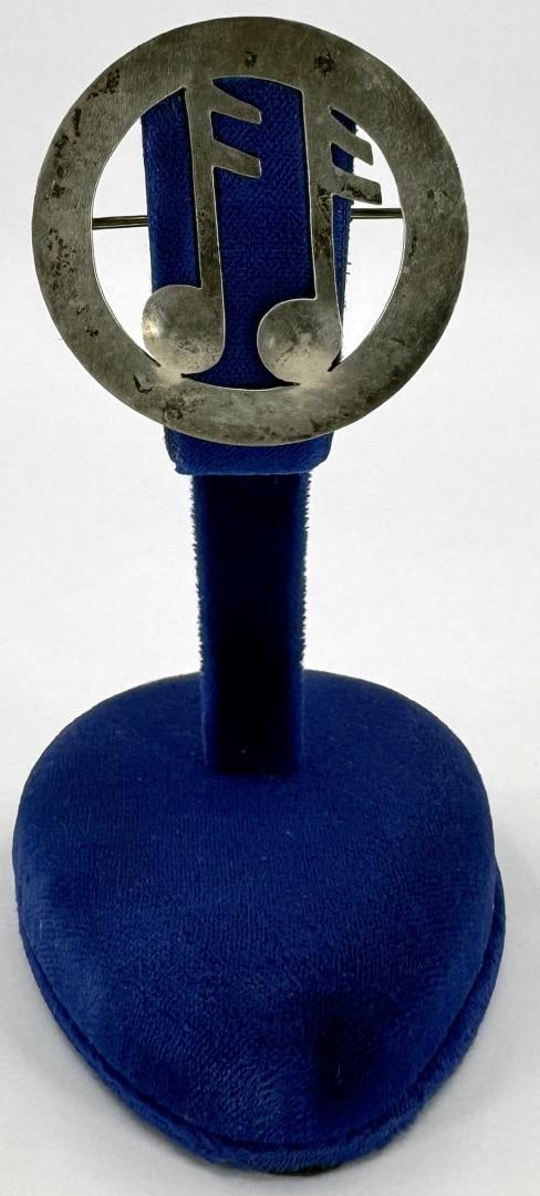 Leonore Doskow Sterling Silver Music Note Brooch (1 of 5)