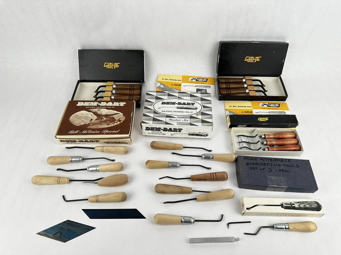 Group Of Gunsmith Gun Stock Checkering Tools