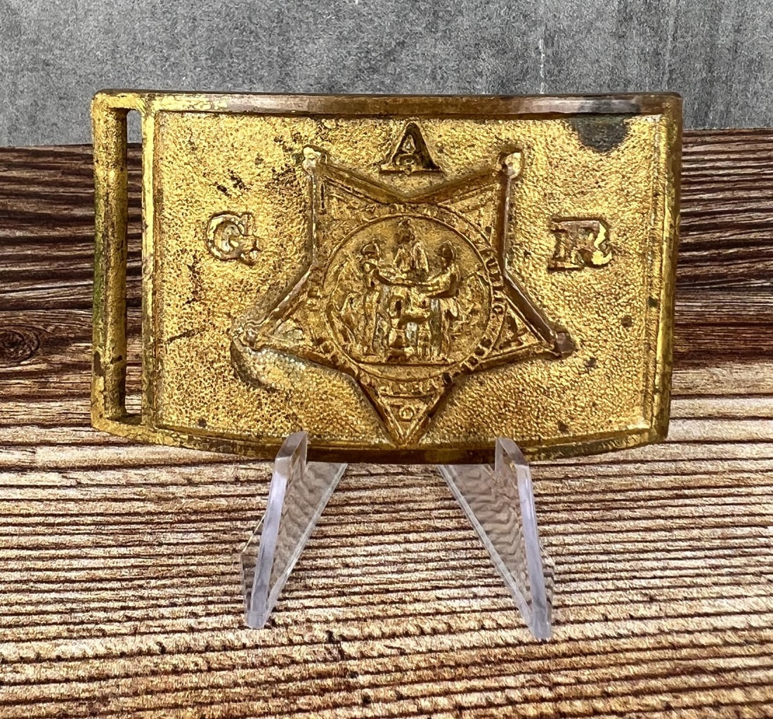 Indian Wars GAR Belt Buckle: Grand Army Of The Republic. 3" by 1 3/4".