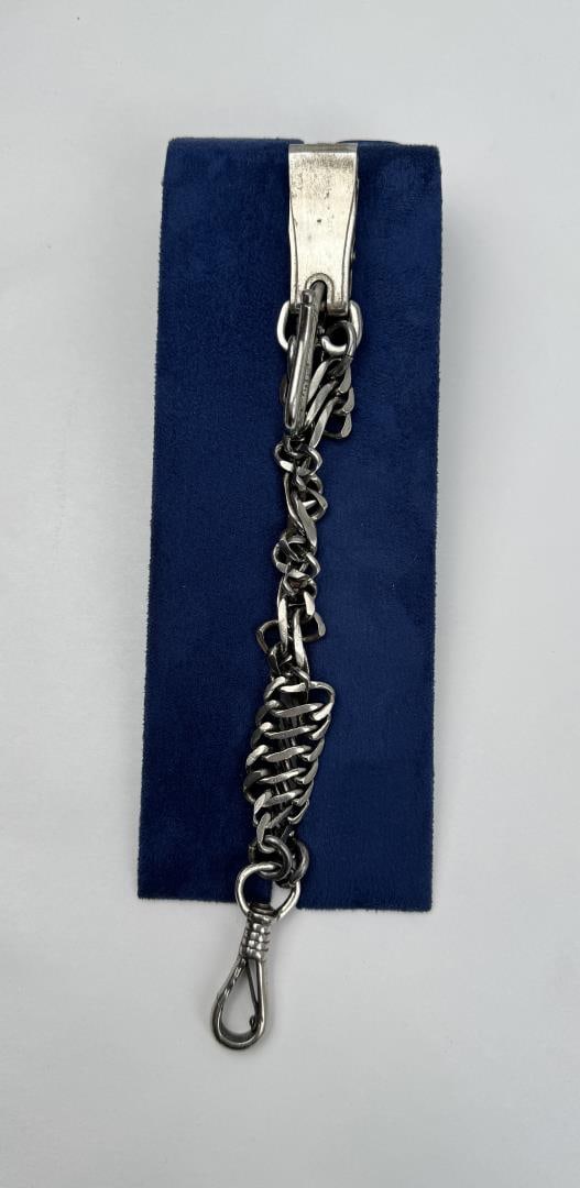 French Sword Hanger Chain: Marked as shown. Chain is kinked.