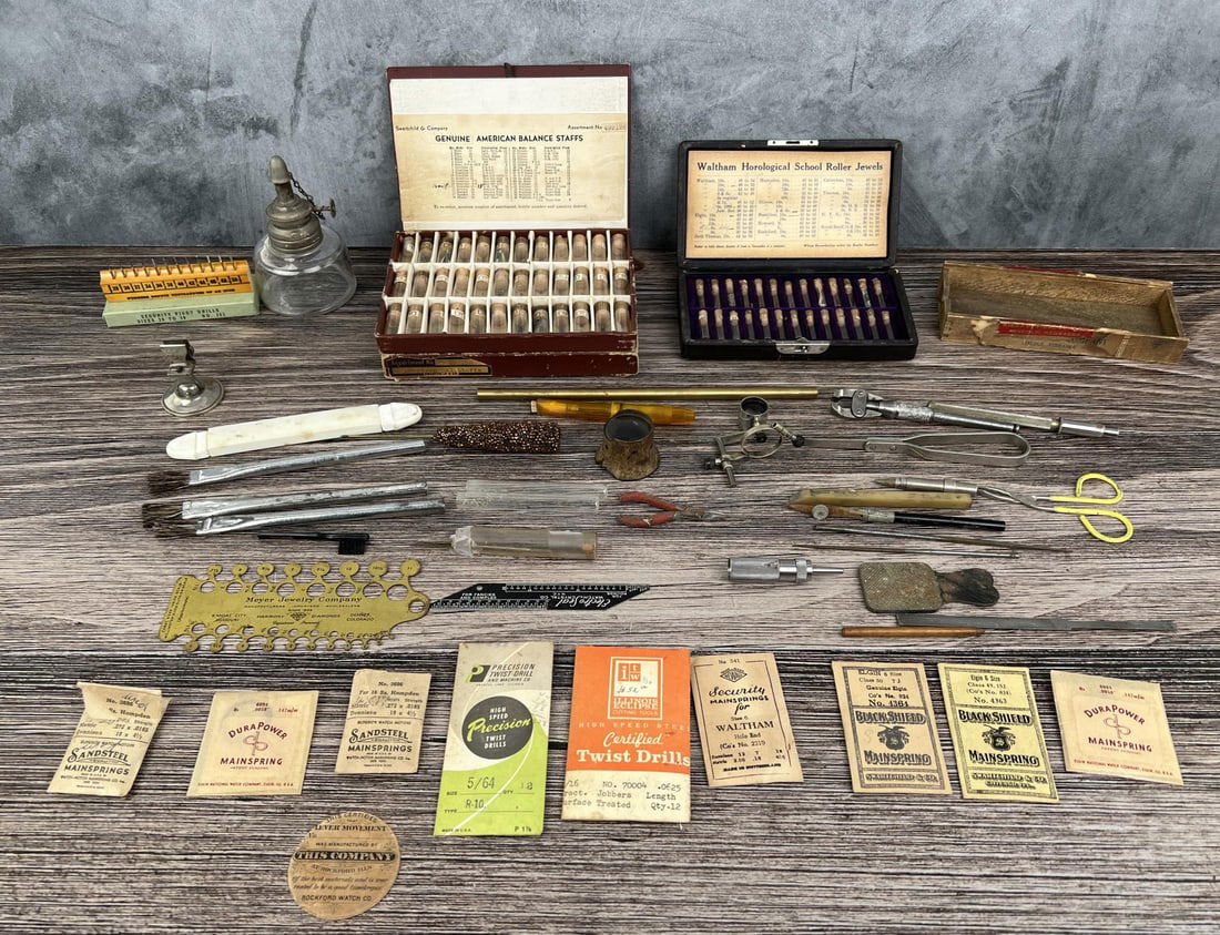 Collection Of Antique Watch Parts And Tools (1 of 9)