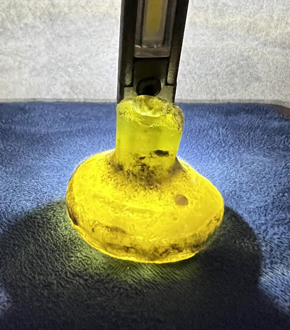 Time of Christ Ancient Roman Bottle Amber Yellow (1 of 5)