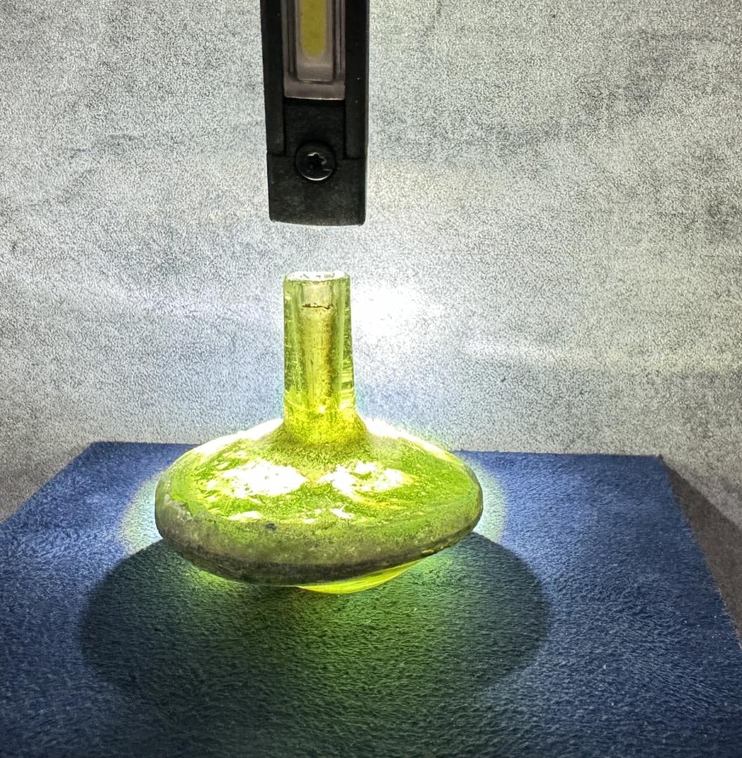 Time of Christ Ancient Roman Bottle Lime Green (1 of 6)