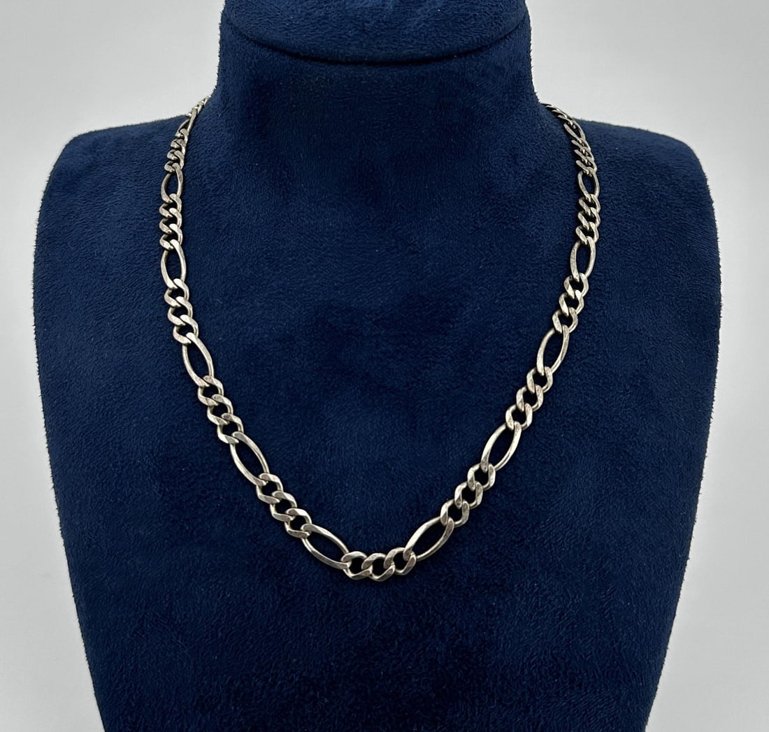 Sterling Silver Figaro Chain Necklace (1 of 5)