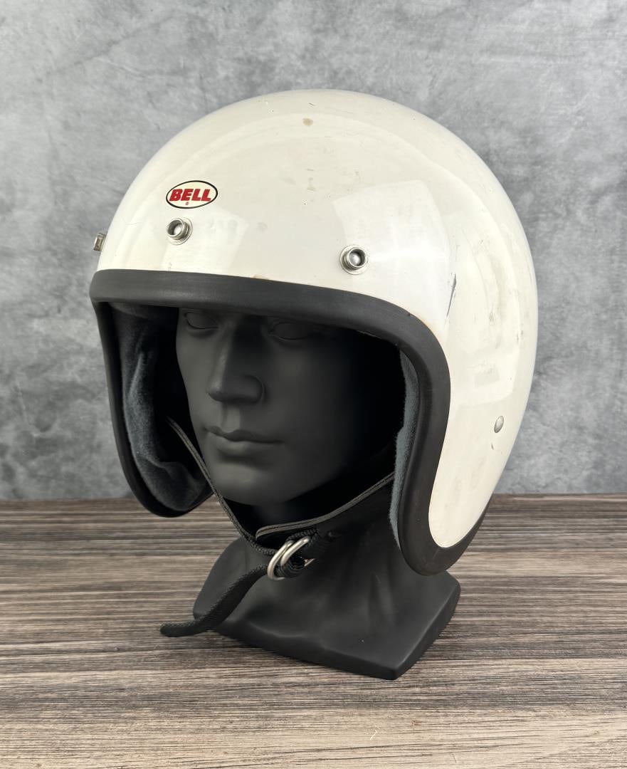1970 BELL HELMETS SUPER MAGNUM ジェットヘルメット Vintage BELL R-T Magnum III Helmet: Black Motorcycle Racing, Size