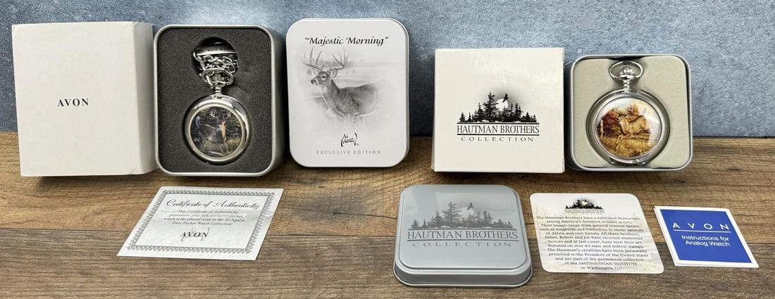 Avon Hautman Brothers Pocket Watches: Need new batteries.