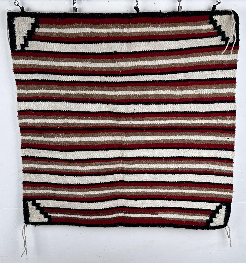Navajo Indian Saddle Blanket Rug: 29" by 29"