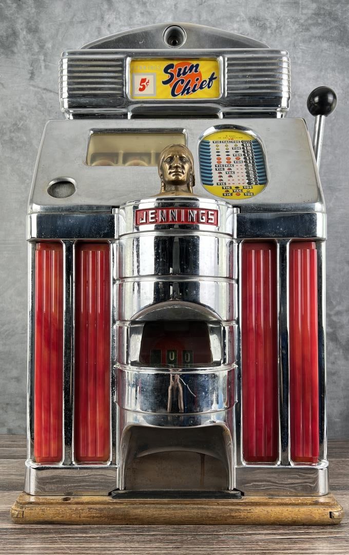1949 Jennings Sun Chief Nickel Slot Machine (1 of 20)