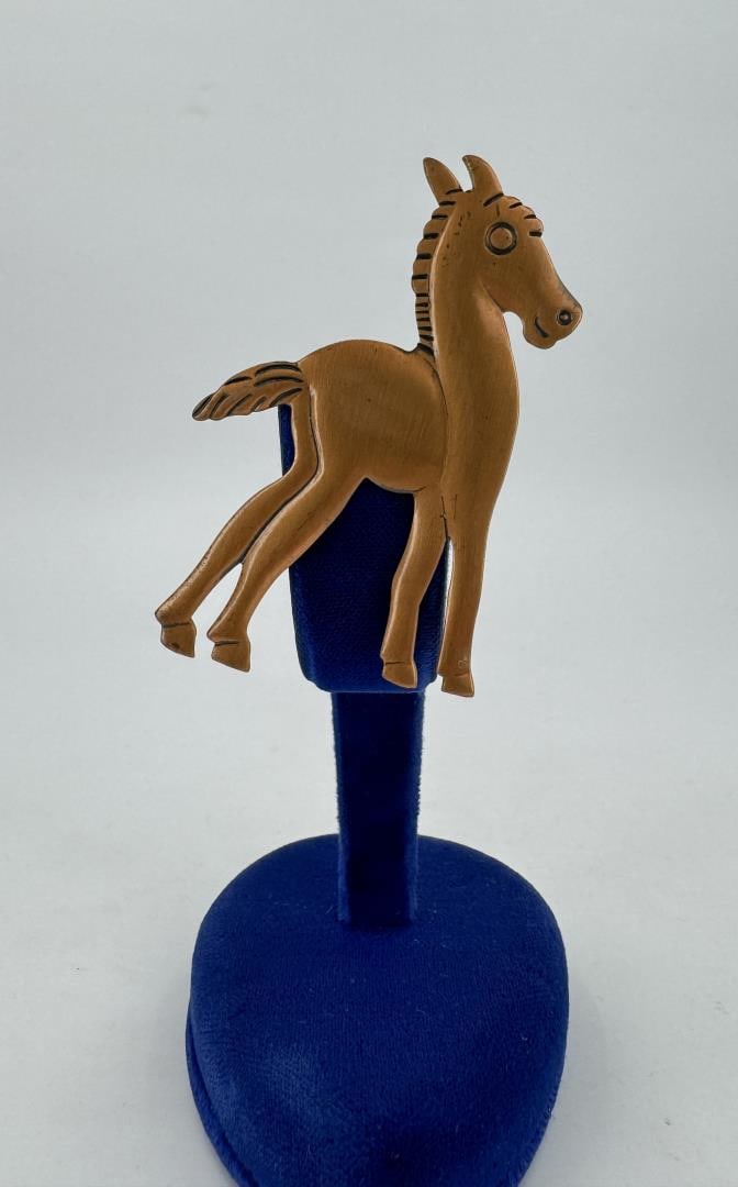 1950s Trading Post Copper Horse Brooch (1 of 3)