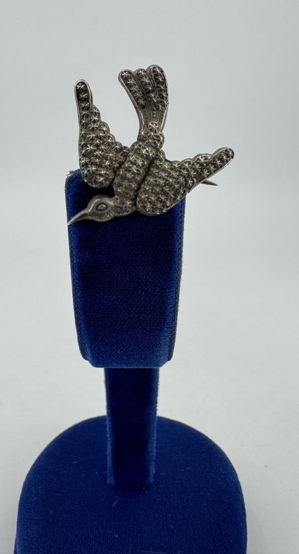 Sterling Silver Swallow Bird Brooch (1 of 4)