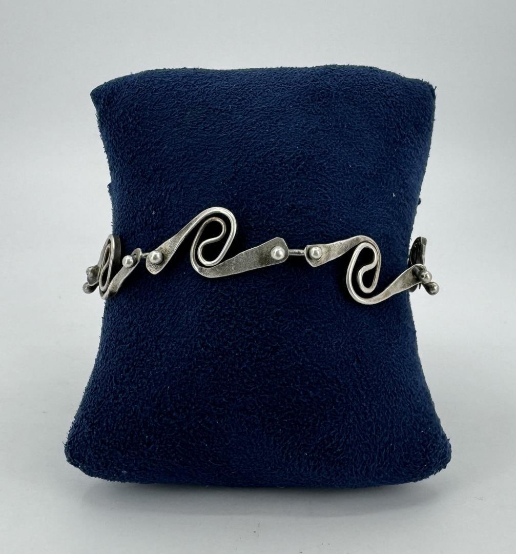 Mid Century Danish Sterling Silver Bracelet (1 of 4)