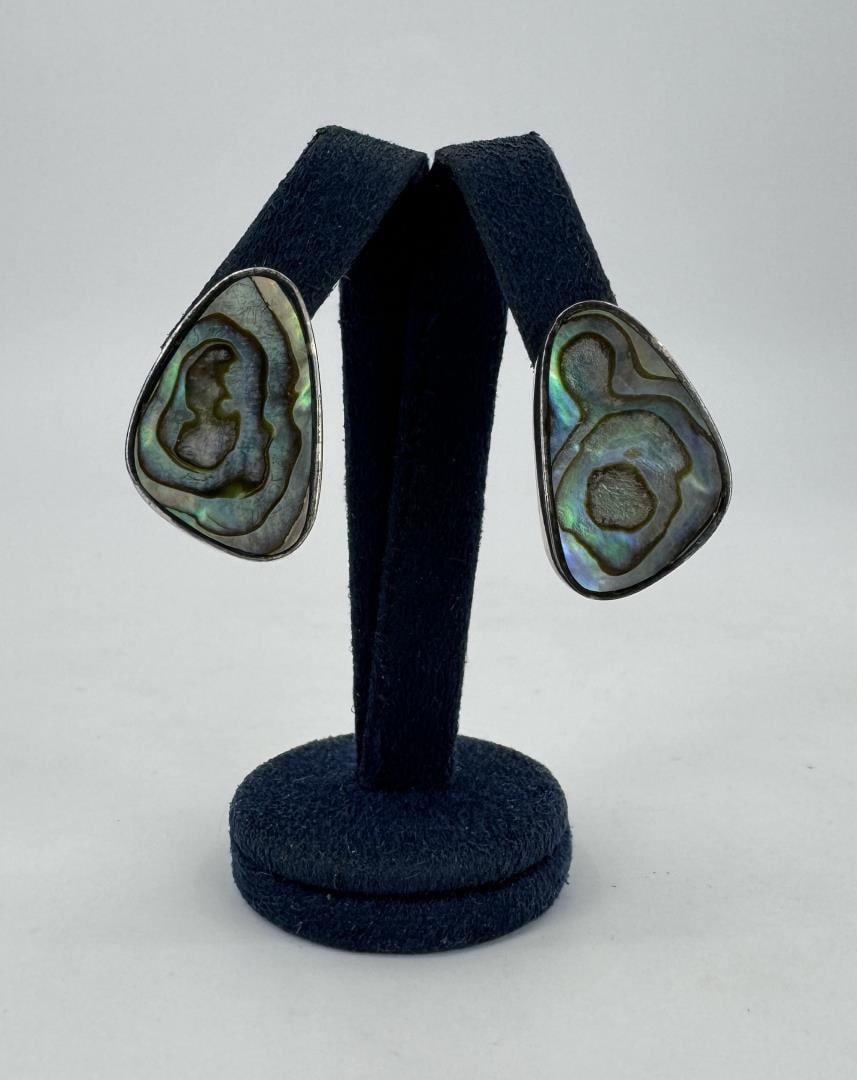 Sterling Silver Abalone Earrings (1 of 4)
